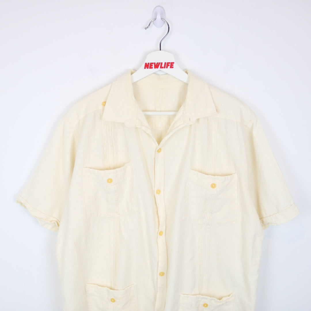 Four Pocket Short Sleeve Button Up - L-NEWLIFE Clothing