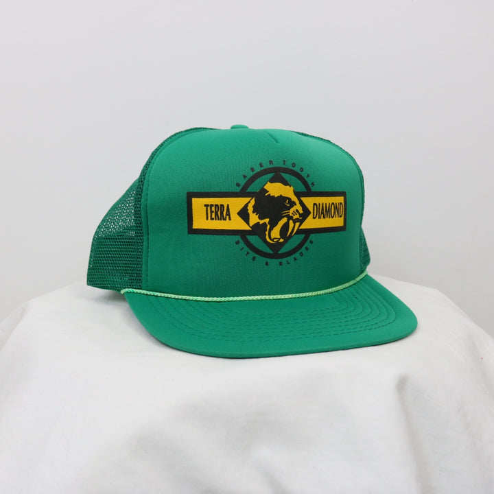 Vintage 90's Terra Diamond Saber Tooth Blades Trucker Hat - OS-NEWLIFE Clothing