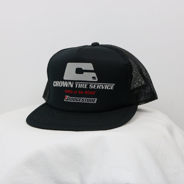 Vintage 80's Bridgestone Crown Tire Service Trucker Hat - OS-NEWLIFE Clothing