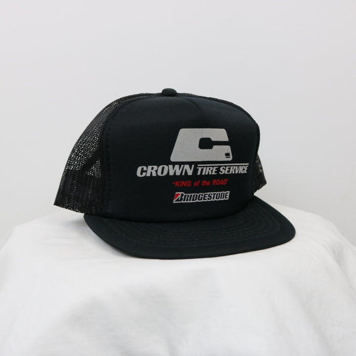 Vintage 80's Bridgestone Crown Tire Service Trucker Hat - OS-NEWLIFE Clothing