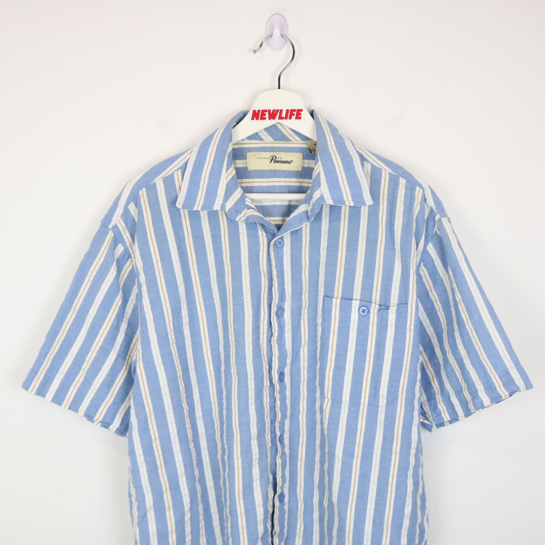 Penmans Striped Short Sleeve Button Up - M-NEWLIFE Clothing