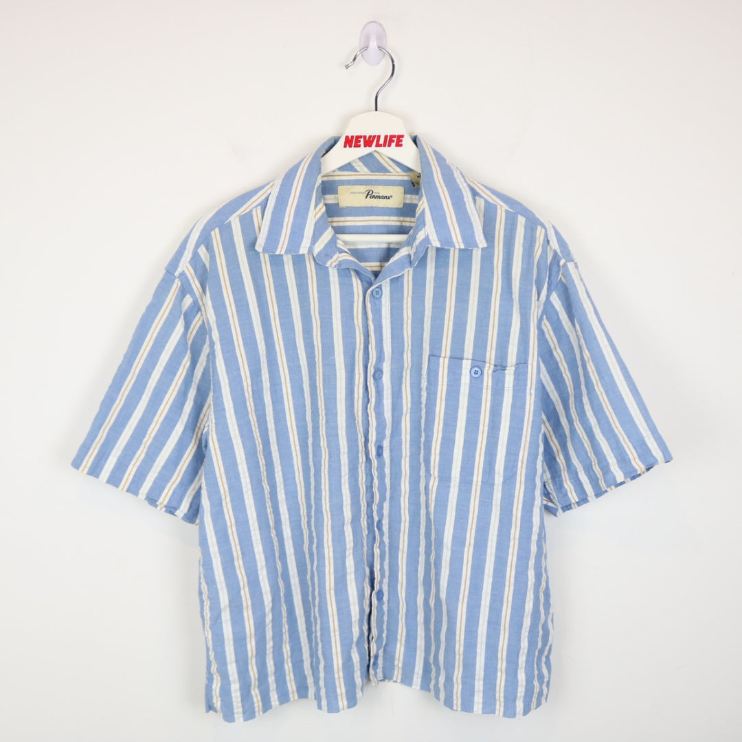 Penmans Striped Short Sleeve Button Up - M-NEWLIFE Clothing