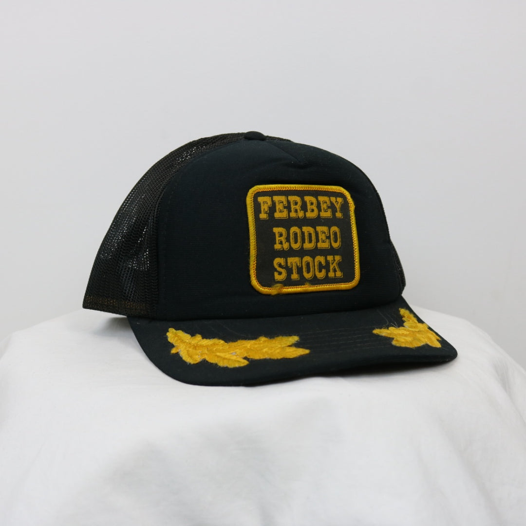 Vintage 80's Ferbey Rodeo Stock Trucker Hat - OS-NEWLIFE Clothing