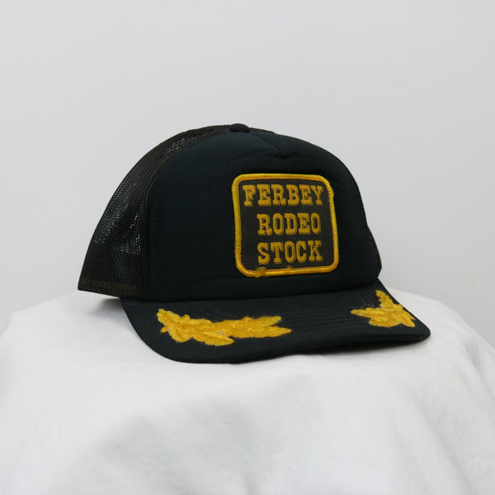 Vintage 80's Ferbey Rodeo Stock Trucker Hat - OS-NEWLIFE Clothing