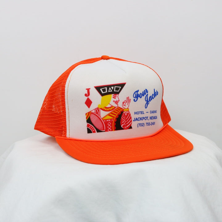 Vintage 80's Four Jacks Casino Trucker Hat - OS-NEWLIFE Clothing