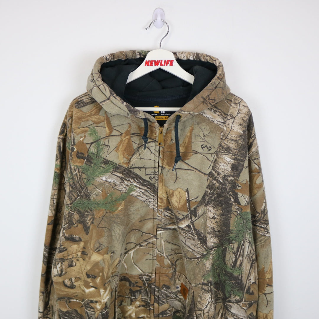 Carhartt Real Tree Camo Zip Up Work Hoodie - XXL-NEWLIFE Clothing
