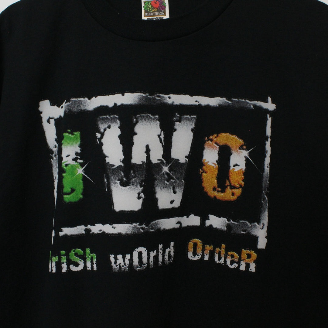 Vintage 90's IWO Wrestling Tee - L-NEWLIFE Clothing