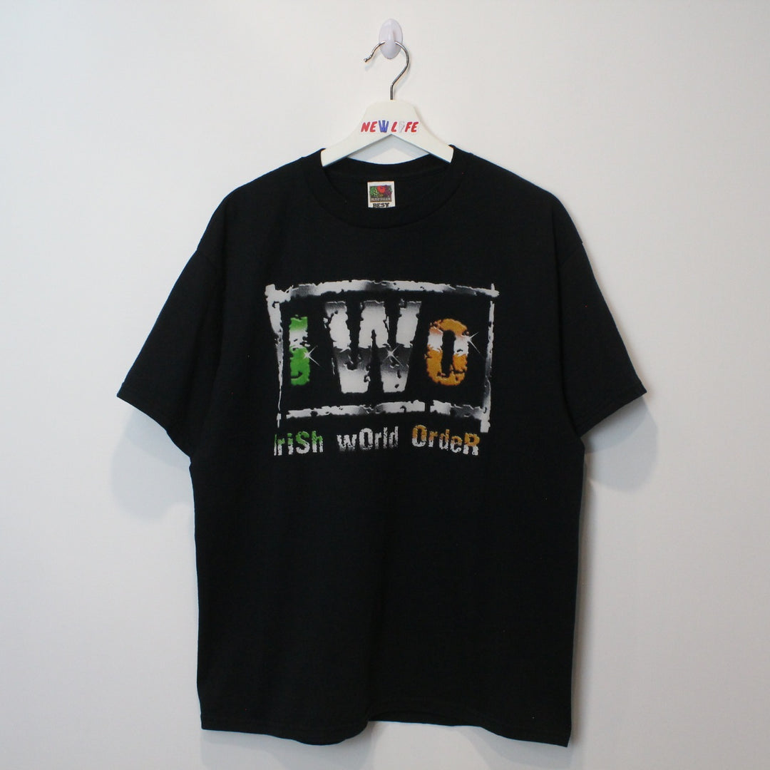 Vintage 90's IWO Wrestling Tee - L-NEWLIFE Clothing