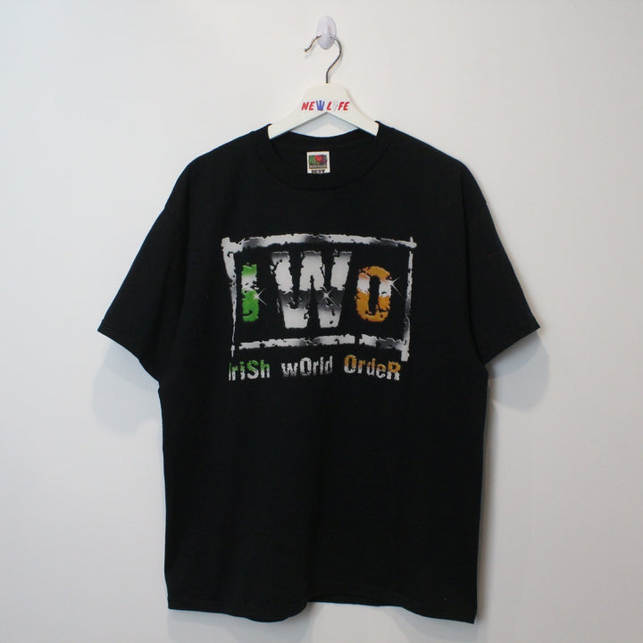 Vintage 90's IWO Wrestling Tee - L-NEWLIFE Clothing