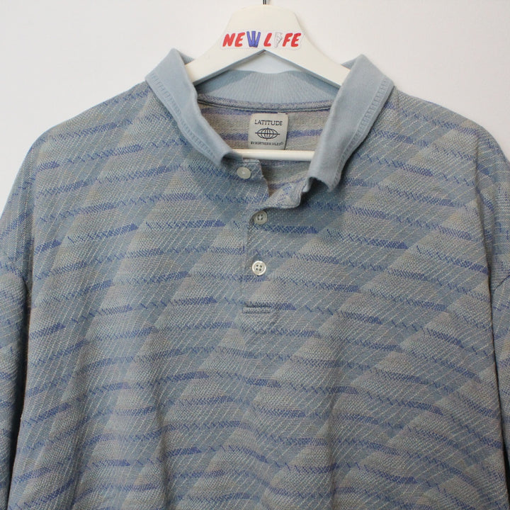 Vintage Patterned Polo Shirt - XXL-NEWLIFE Clothing