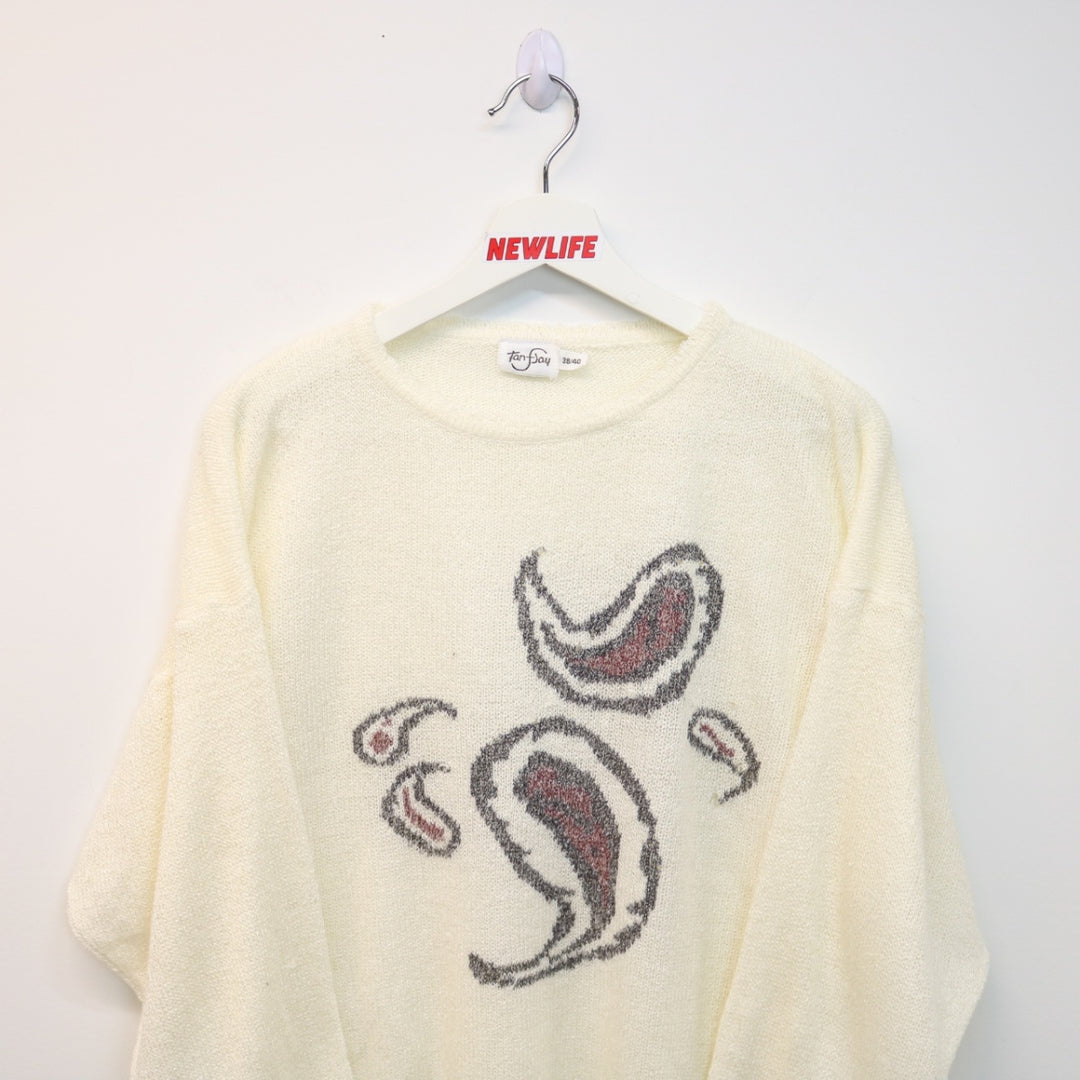 Vintage Paisley Print Knit Sweater - M-NEWLIFE Clothing