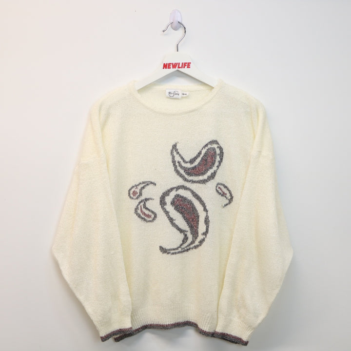 Vintage Paisley Print Knit Sweater - M-NEWLIFE Clothing