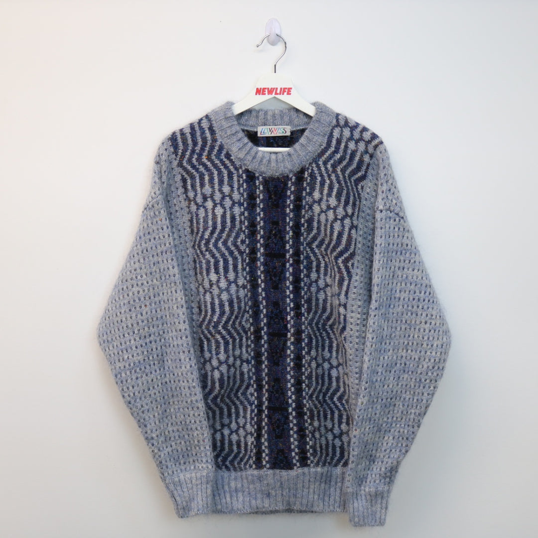 Vintage Wool Knit Patterned Sweater - M-NEWLIFE Clothing