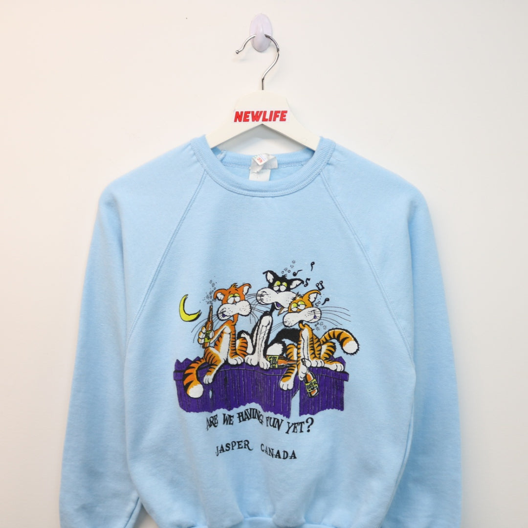 Vintage Are We Having Fun Jasper Crewneck - XS-NEWLIFE Clothing