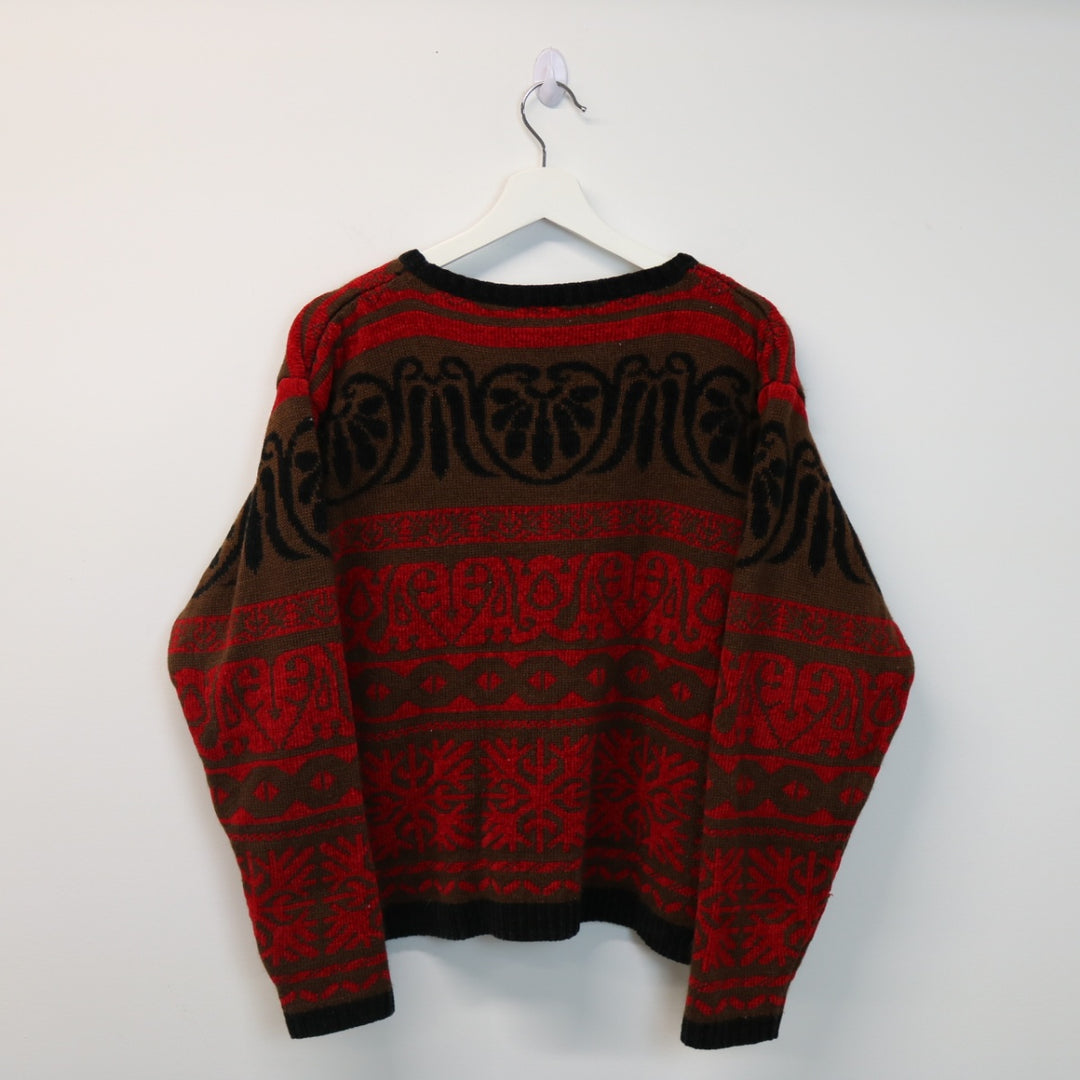 Vintage Patterned Knit Sweater - M-NEWLIFE Clothing