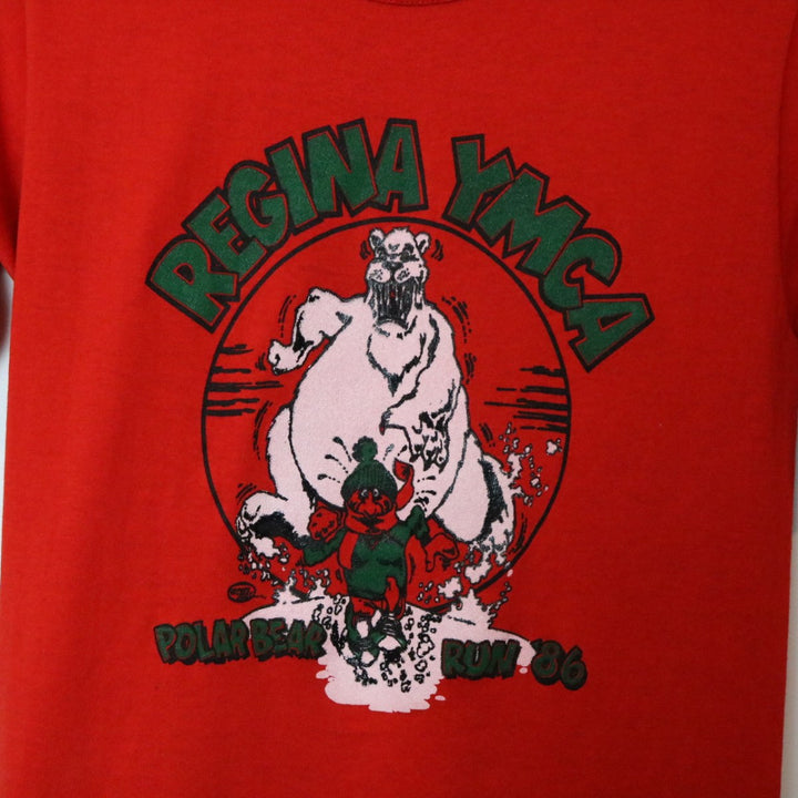 Vintage 1986 YMCA Polar Bear Run Tee - XXS/XS-NEWLIFE Clothing