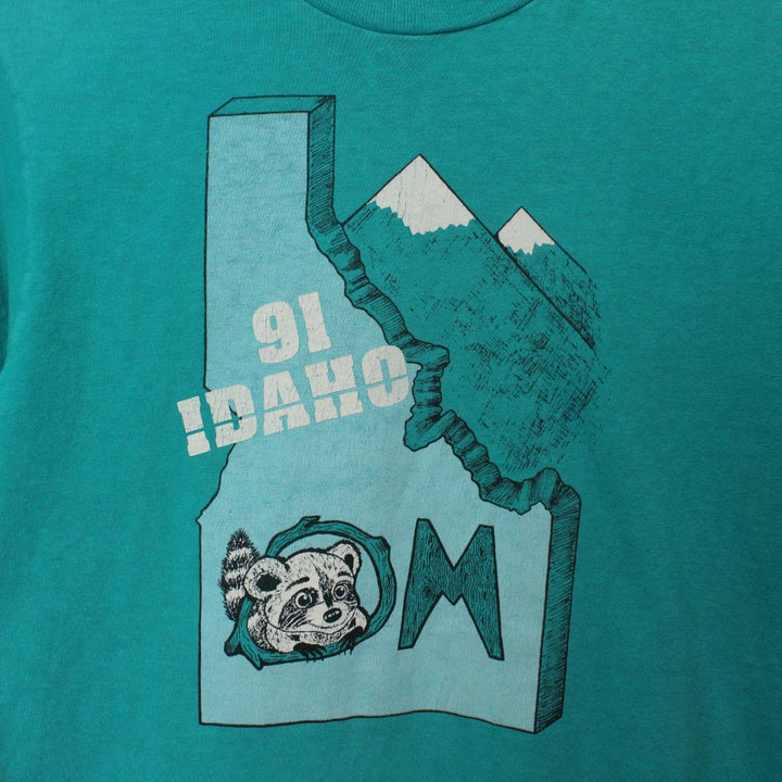 Vintage 1991 Idaho Racoon Tee - XS-NEWLIFE Clothing