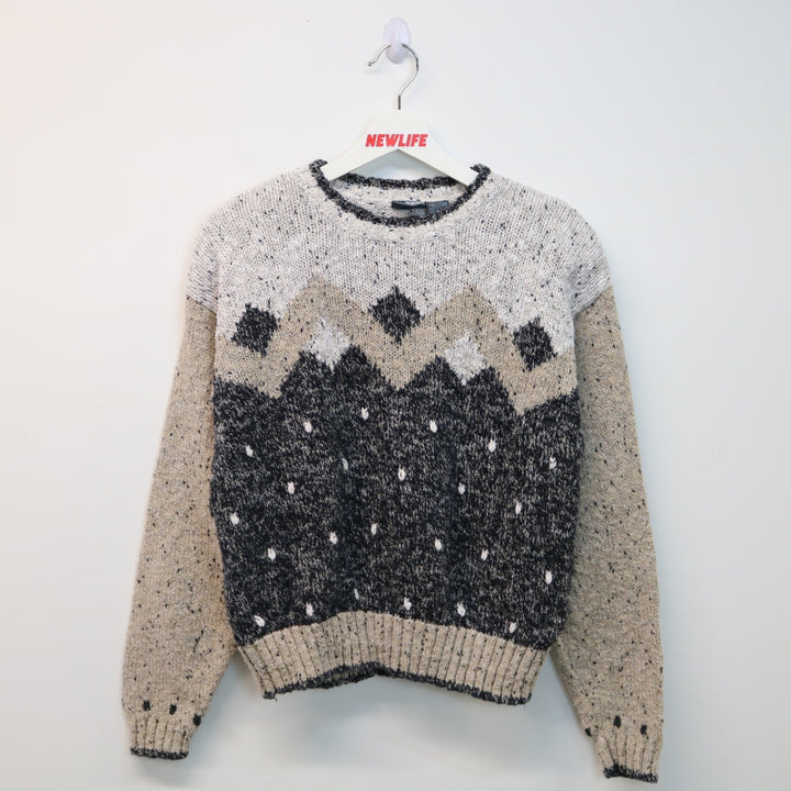 Vintage Patterned Knit Sweater - S-NEWLIFE Clothing