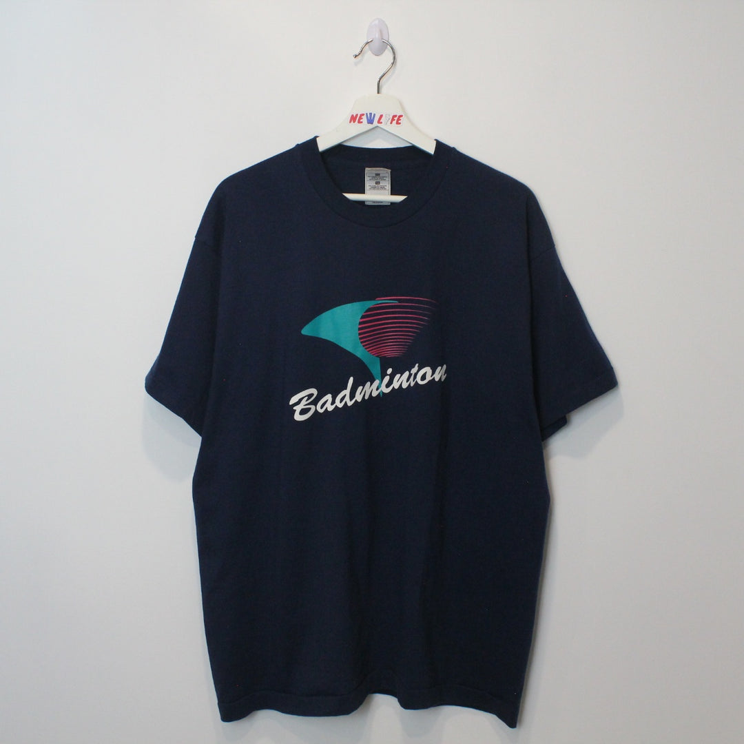 Vintage 90's Badminton Tee - XL-NEWLIFE Clothing