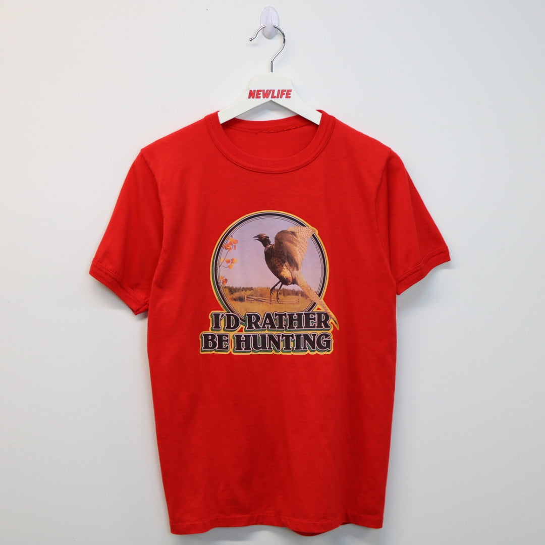 Vintage 1979 I'd Rather Be Hunting Ringer Tee - XS-NEWLIFE Clothing