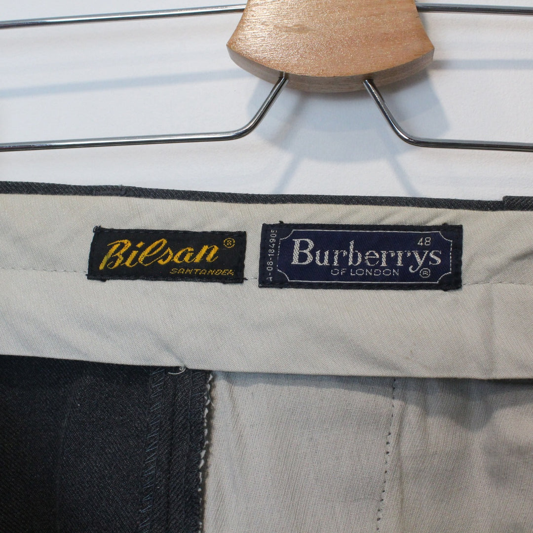 Vintage 80's Burberry Pleated Trousers - 35"-NEWLIFE Clothing