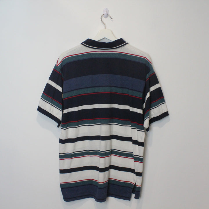 Vintage Striped Polo Shirt - L-NEWLIFE Clothing