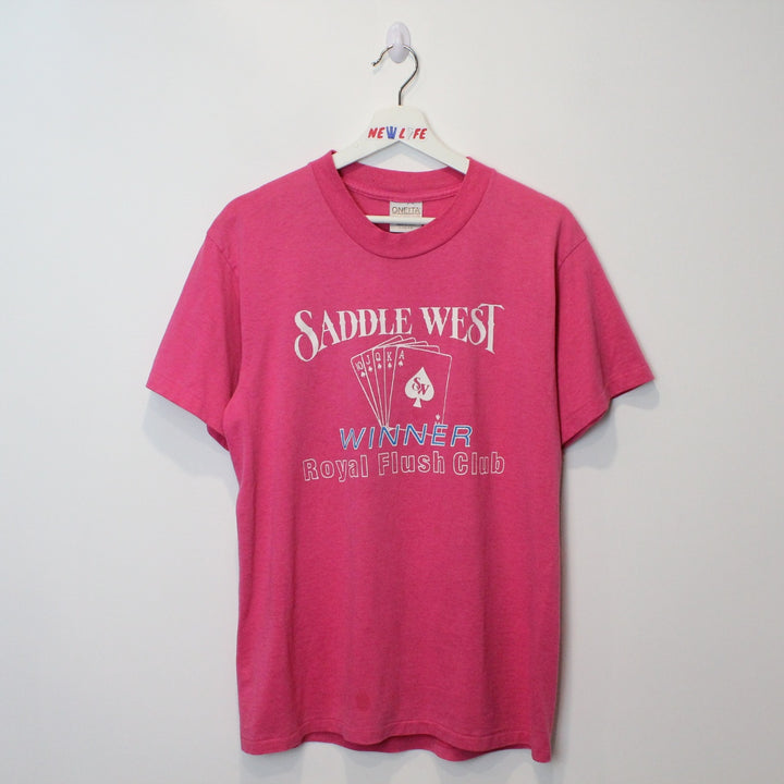 Vintage Saddle West Royal Flush Casino Tee - M-NEWLIFE Clothing