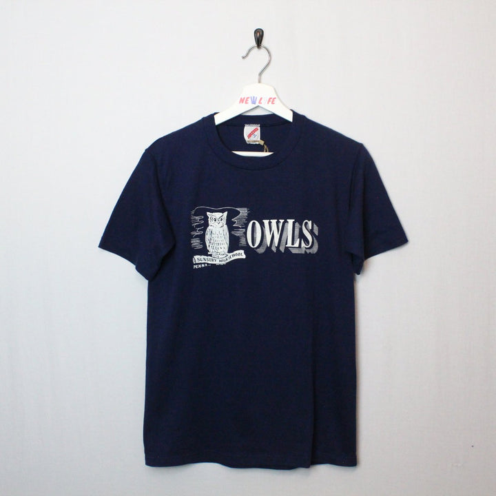 Vintage 80's Owls High School Tee - S-NEWLIFE Clothing