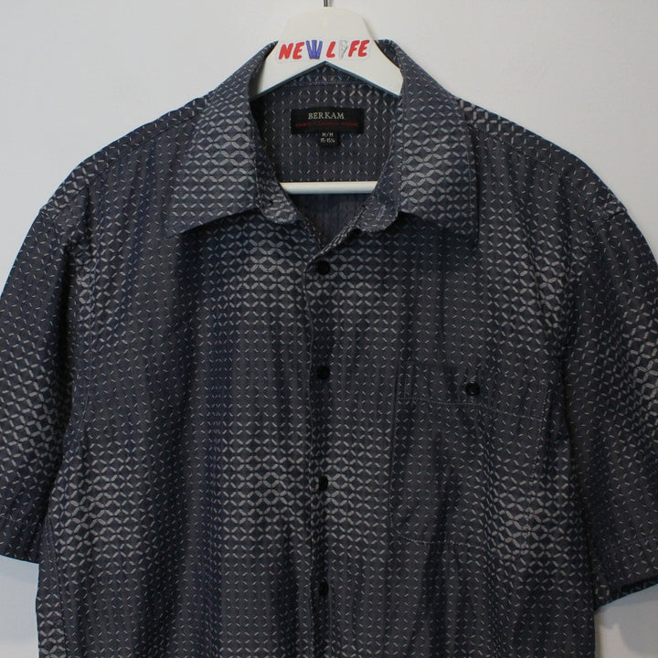 Vintage Patterned Short Sleeve Button Up - M-NEWLIFE Clothing