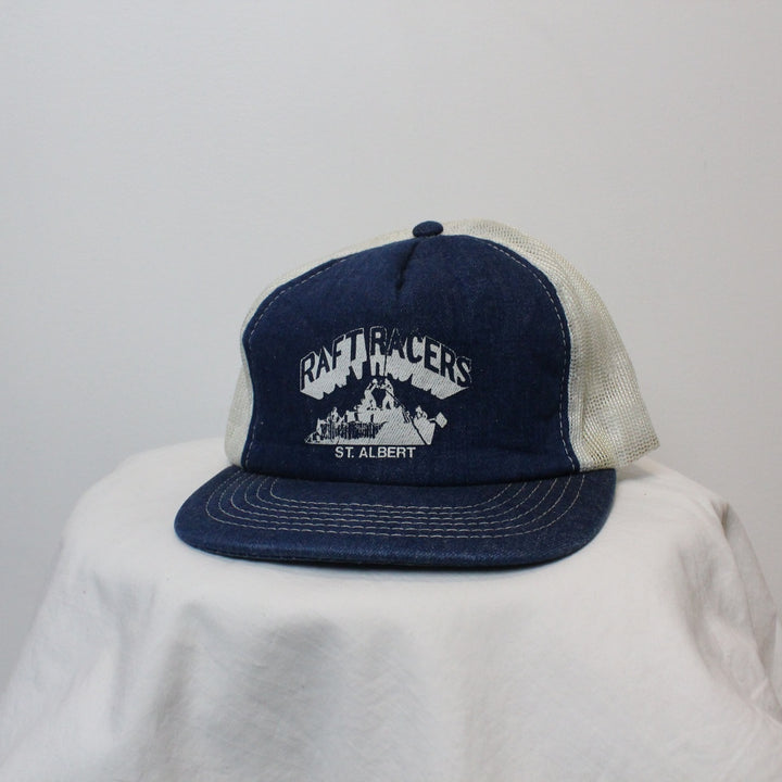 Vintage 80's Raft Racers Denim Trucker Hat - OS-NEWLIFE Clothing