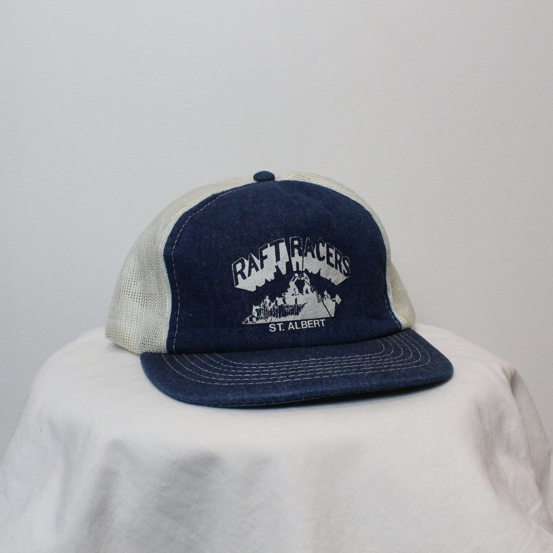 Vintage 80's Raft Racers Denim Trucker Hat - OS-NEWLIFE Clothing