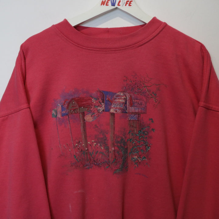 Vintage Mailbox Nature Crewneck - L-NEWLIFE Clothing