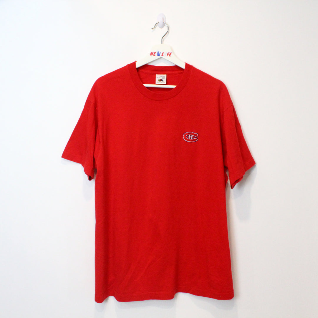 Vintage 80's Montreal Canadians Tee - XL-NEWLIFE Clothing