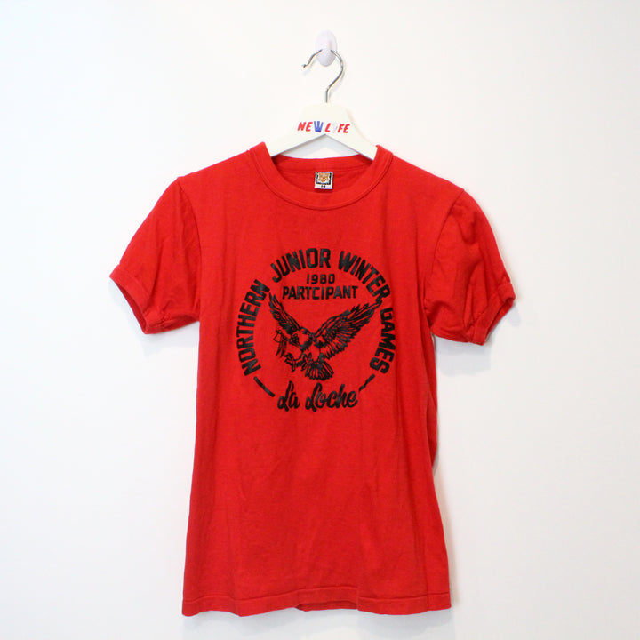 Vintage 1980 La Loche Winter Games Ringer Tee - XS-NEWLIFE Clothing