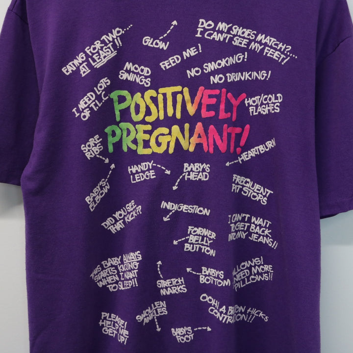 Vintage 80's Positively Pregnant Tee - M-NEWLIFE Clothing