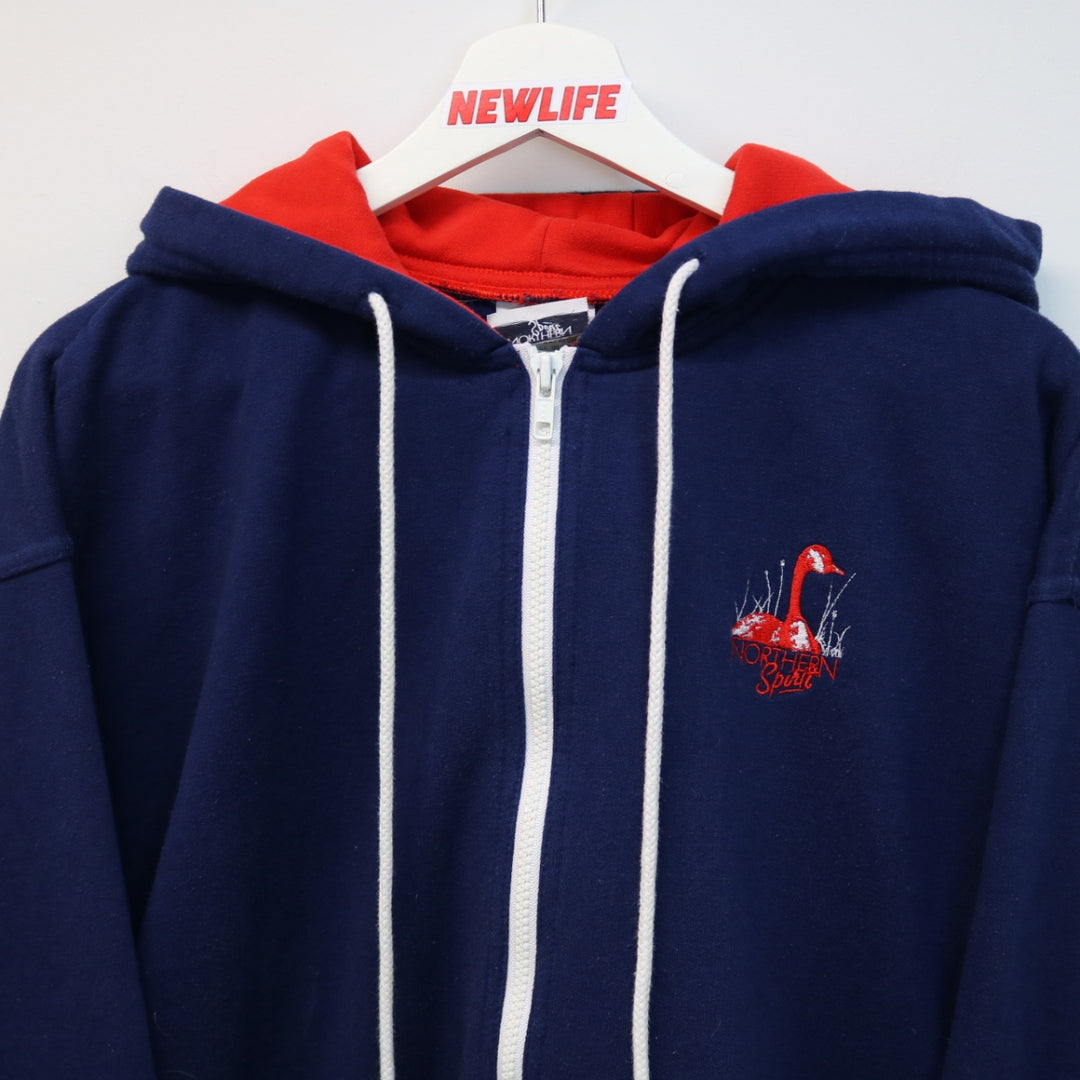 Vintage Northern Spirit Duck Zip Up Hoodie - L-NEWLIFE Clothing