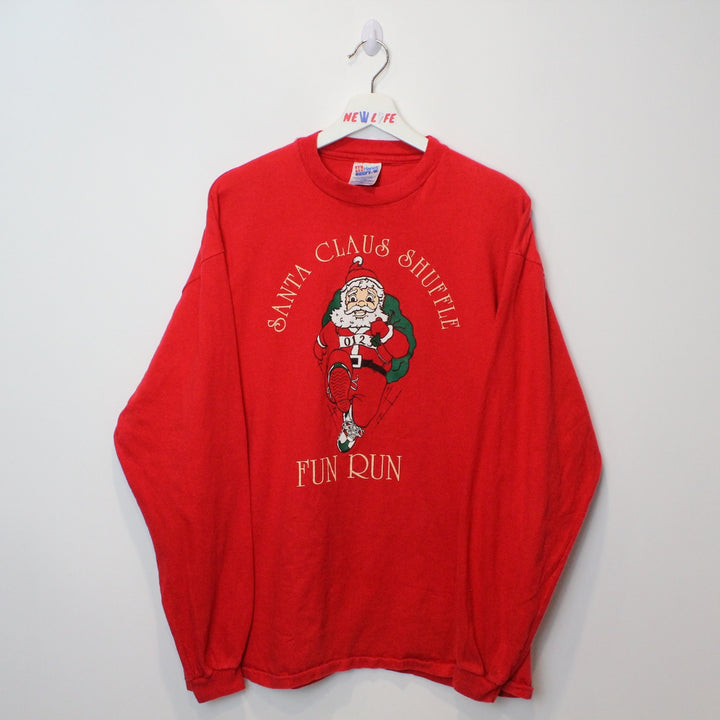 Vintage 90's Santa Claus Fun Run Tee - XL-NEWLIFE Clothing