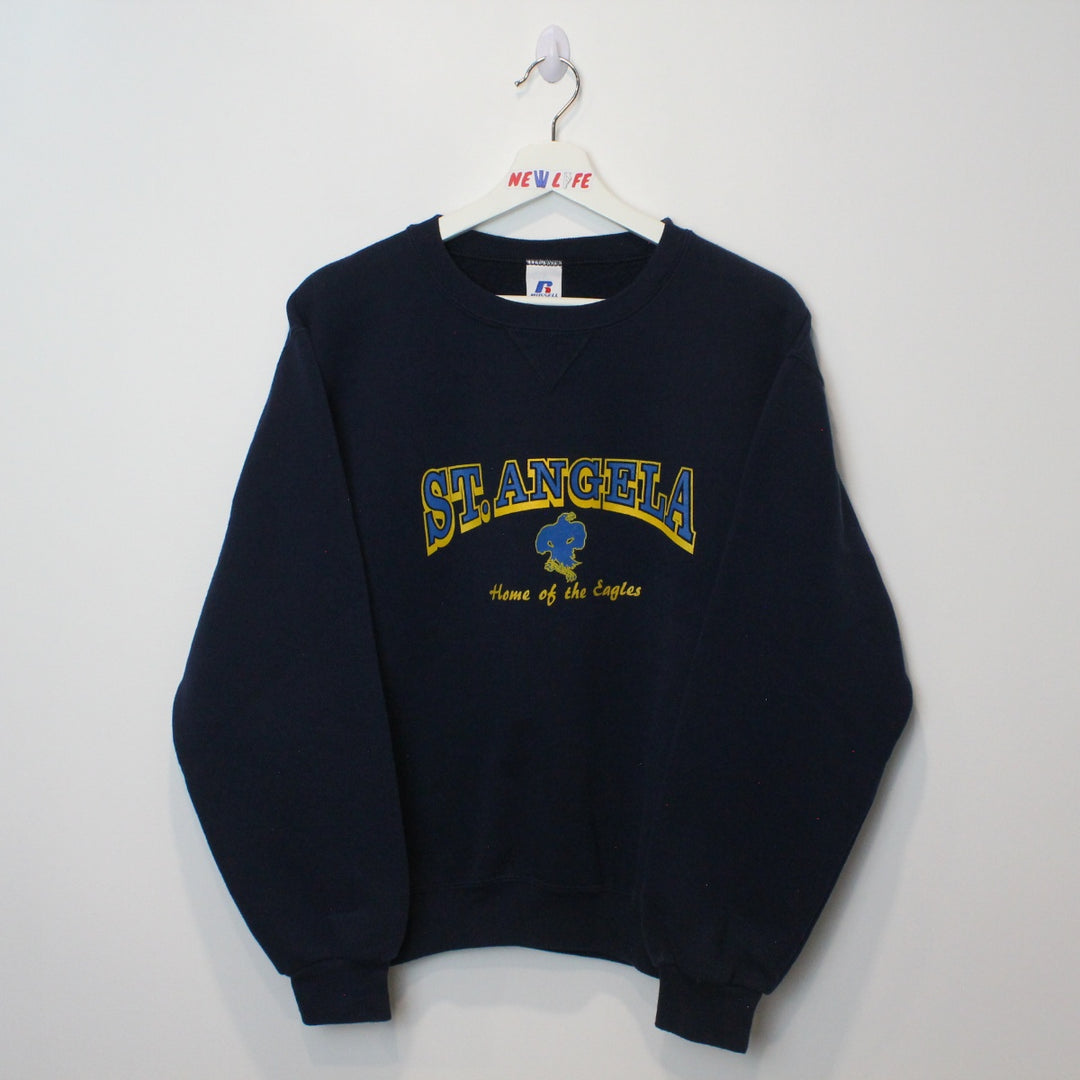 Vintage 90's St. Angelica Eagles Russell Crewneck - S-NEWLIFE Clothing