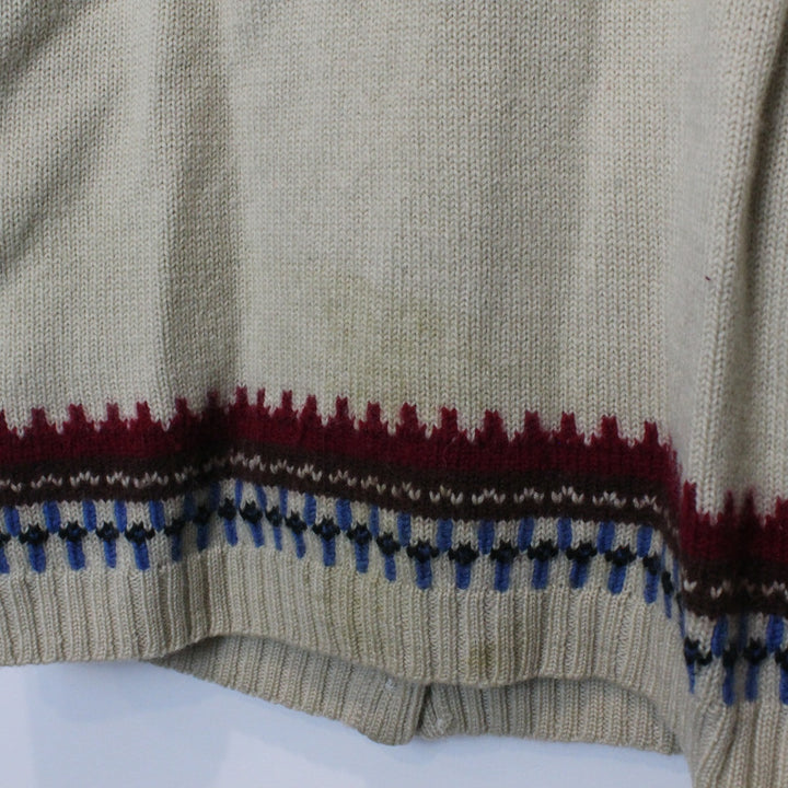 Vintage Patterened Wool Knit Cardigan - S/M-NEWLIFE Clothing