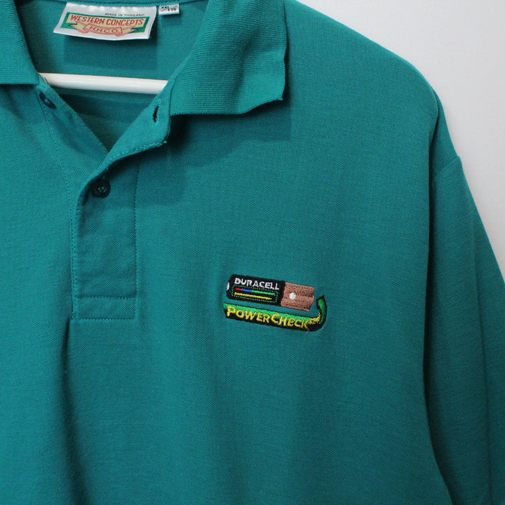 Vintage Duracell Power Check Polo Shirt - XL-NEWLIFE Clothing